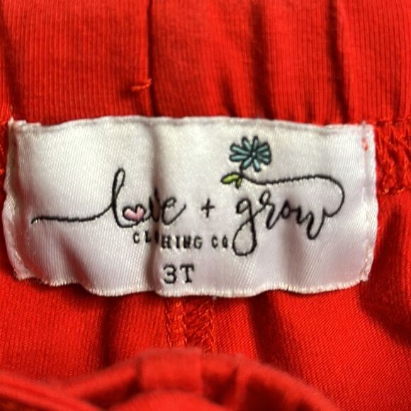 Love + Grow clothing co red shorts 3T cotton retro style spring summer - Picture 3 of 6